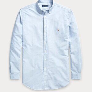 2XL Tall Polo Ralph Lauren Iconic Oxford Shirt Long Sleeve Polo Blue